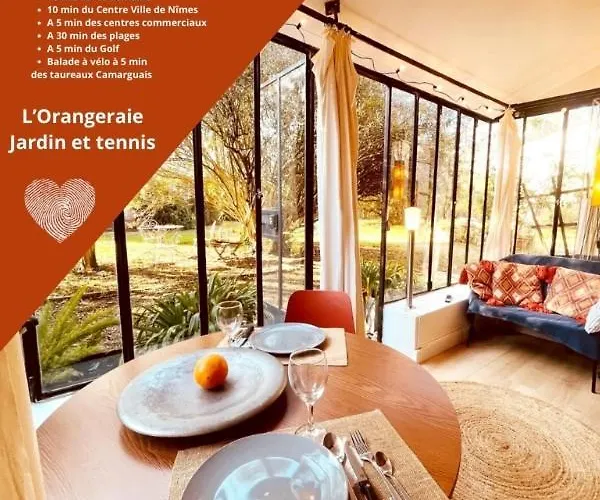 *l'orangeraie* Maison Avec Jardin, Tennis, Parking * Nîmes
